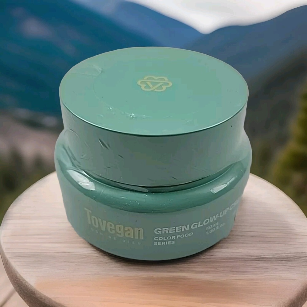 Tovegan Green Glow-Up Cream 50ml / 1.69‎ fl oz NEW SHRINK WRAPPED CONTAINER